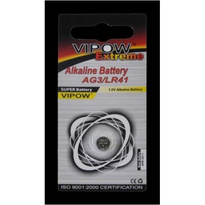 Батерия AG3 VIPOW EXTREME ALKALINE LR41 192 392A LR736